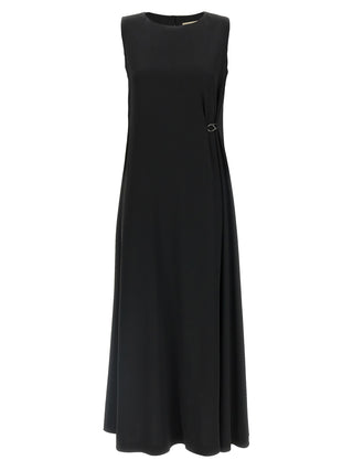 Black Polyester Long Dress