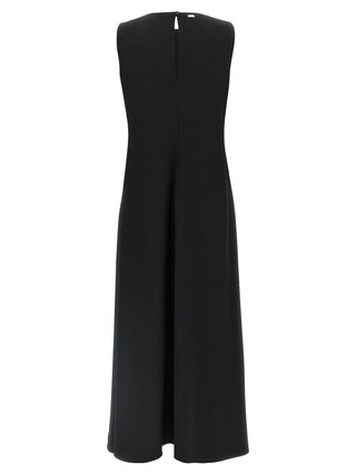 Black Polyester Long Dress