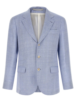 Blazer azul de lino