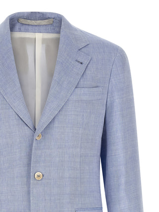 Blazer azul de lino