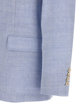 Blazer azul de lino