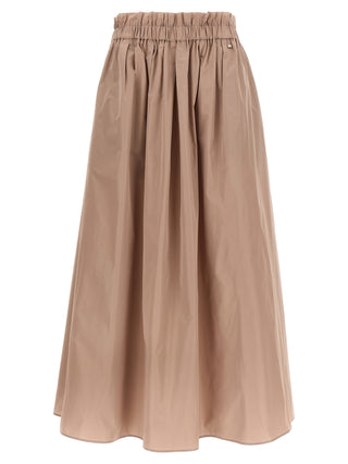 Multicolor Polyester Midi Skirt