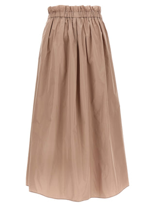 Multicolor Polyester Midi Skirt