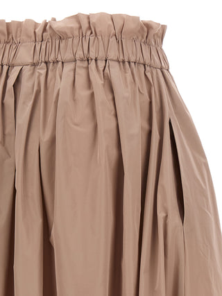 Multicolor Polyester Midi Skirt