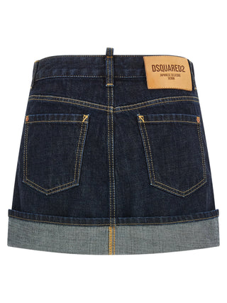 Blue Cotton Long Skirt