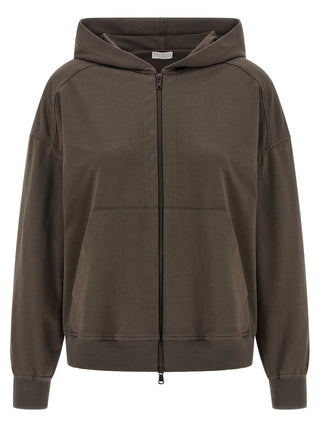 Brown Cotton Hoodie