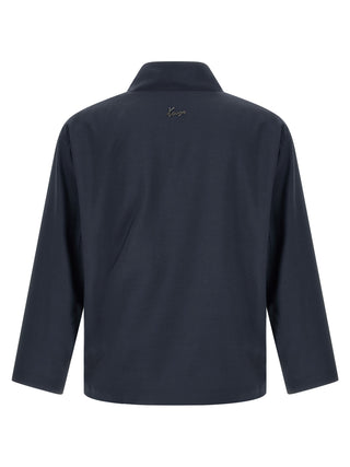 Blue Viscose Blazer