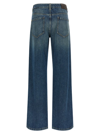 Jeans azules de algodón denim