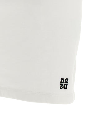 White Cotton Short Dress