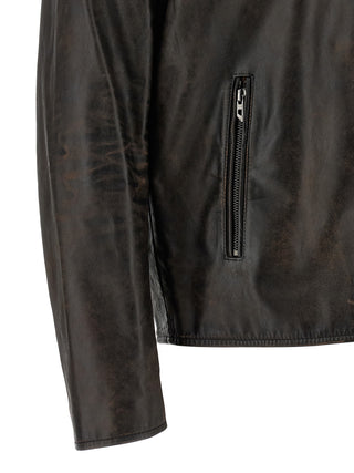 Brown Cowhide Leather Jacket