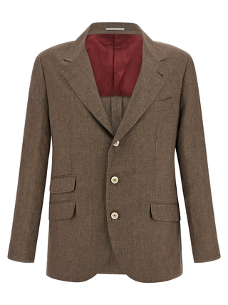 Brown Linen Blazer