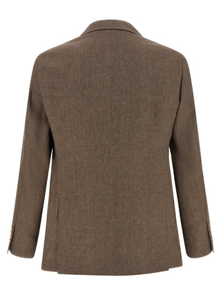 Brown Linen Blazer