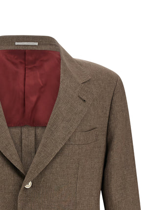 Brown Linen Blazer
