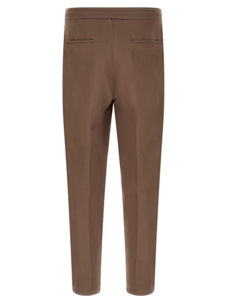 Brown Linen Casual Pants