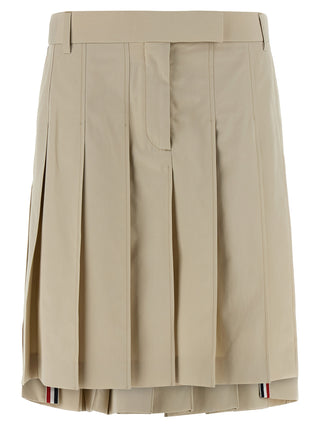 Beige Cotton Long Skirt