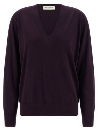 Purple Merino Wool Cardigan