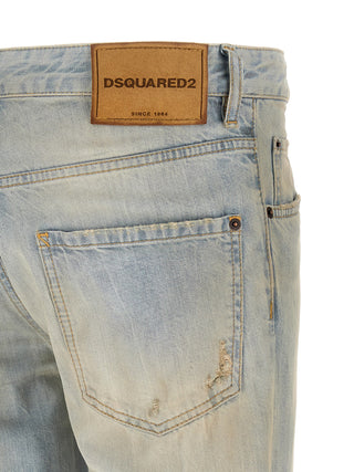 Jeans azules de algodón denim