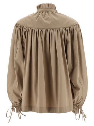 Blusa beige de algodón