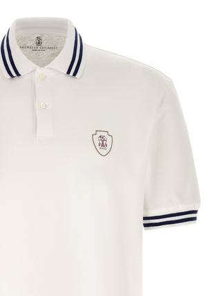 White Cotton Polo Shirt