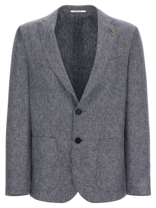 Blazer azul de lino