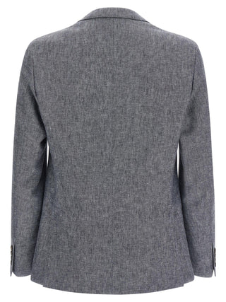 Blazer azul de lino