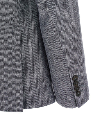 Blazer azul de lino