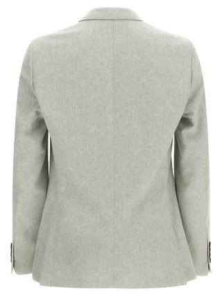 Bicolor Linen Blazer