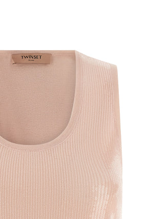 Multicolor Cotton Sleeveles T-Shirt