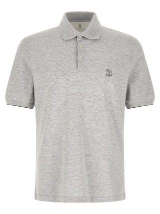 Gray Cotton Polo Shirt