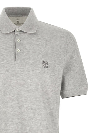 Gray Cotton Polo Shirt