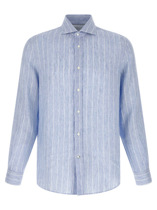 Blue Linen Blouse