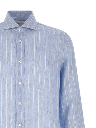 Blue Linen Blouse