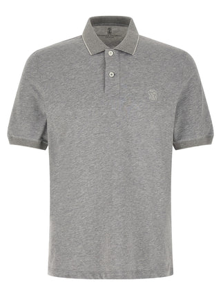 Gray Cotton Polo Shirt