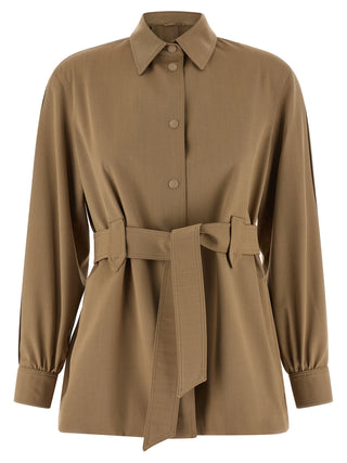 Beige Virgin Wool Blouse