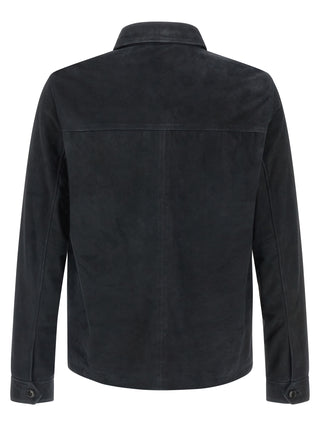 Blue Leather Leather Jacket