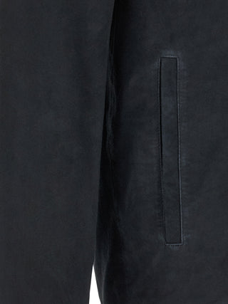 Blue Leather Leather Jacket
