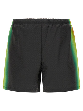 Pantalones cortos de baño multicolor de poliéster