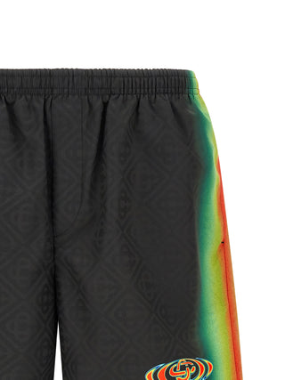 Pantalones cortos de baño multicolor de poliéster