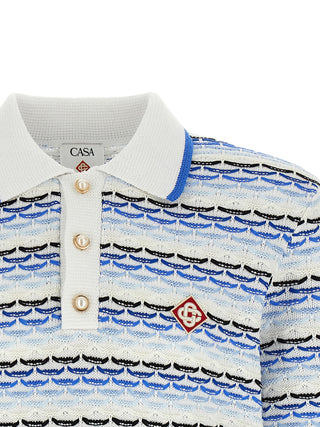 Blue Cotton Polo Shirt