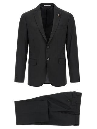 Black Wool Two-Piece Suit