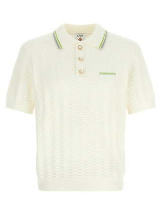 White Cotton Polo Shirt