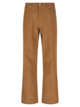 Brown Cotton Jeans Denim