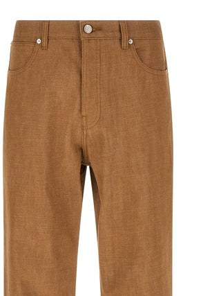Brown Cotton Jeans Denim