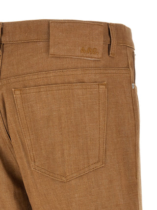 Brown Cotton Jeans Denim