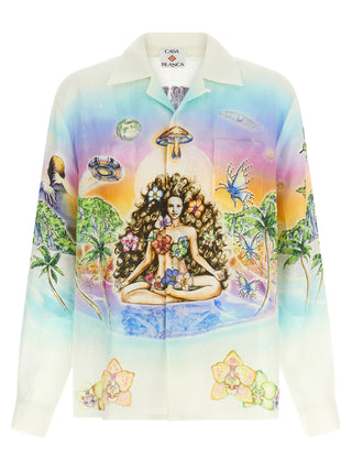 Blusa multicolor de lino