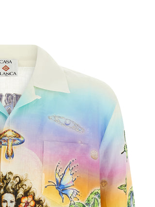 Blusa multicolor de lino