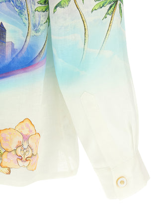 Blusa multicolor de lino