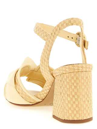 Bicolor Cowhide Platform Sandals