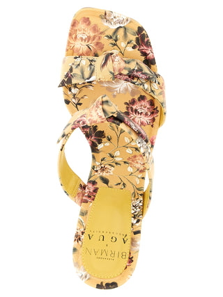 Bicolor Cowhide Stiletto Heel Sandals