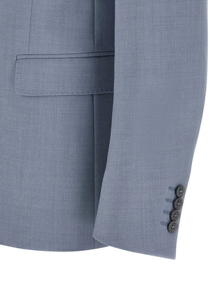 Blue Polyester Two-Piece Suit